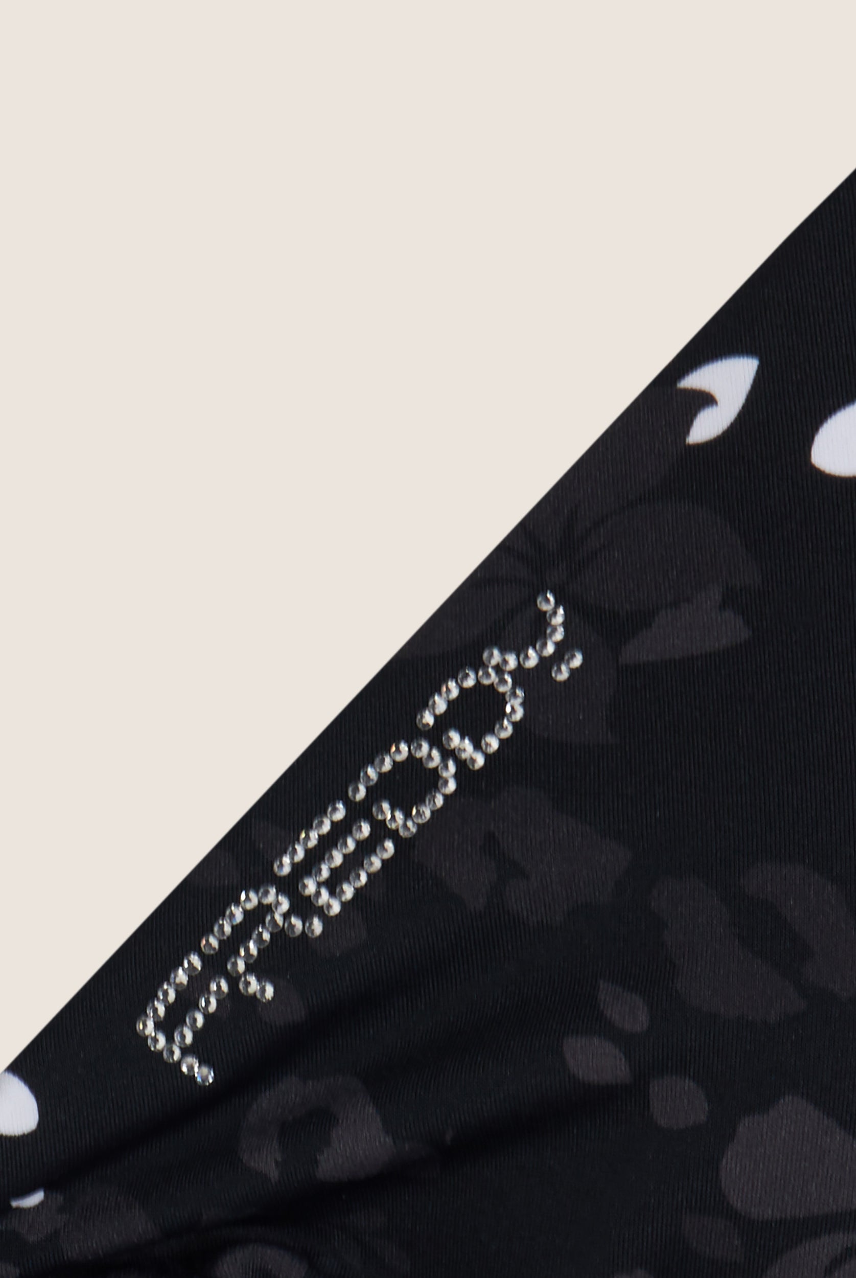 Triangel-Bikinioberteil mit Blumenmuster - BLACK