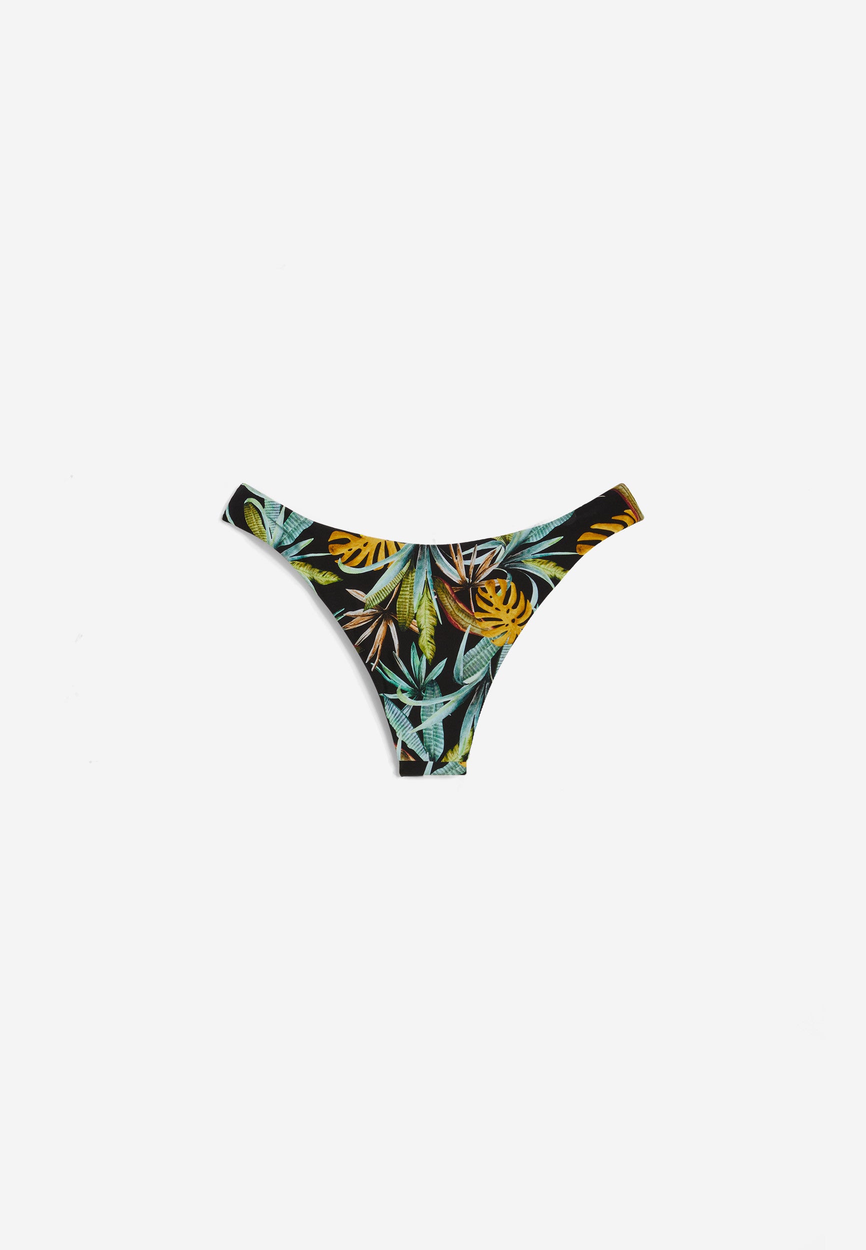 Bikinihose mit tropischem Print - BLACK