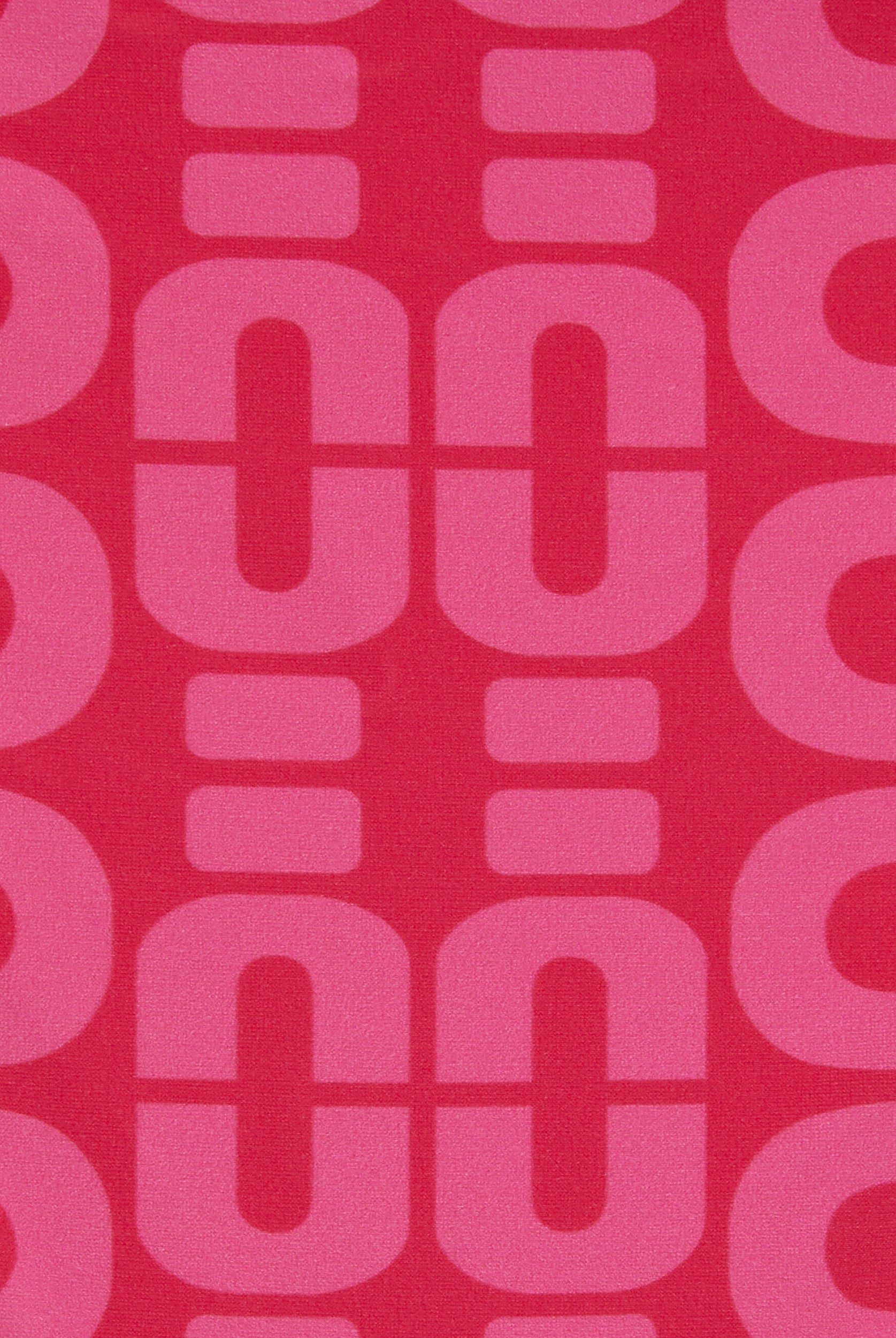 Einteiliger Badeanzug mit Cut-outs und Allover-Logo-Print - FUCHSIA