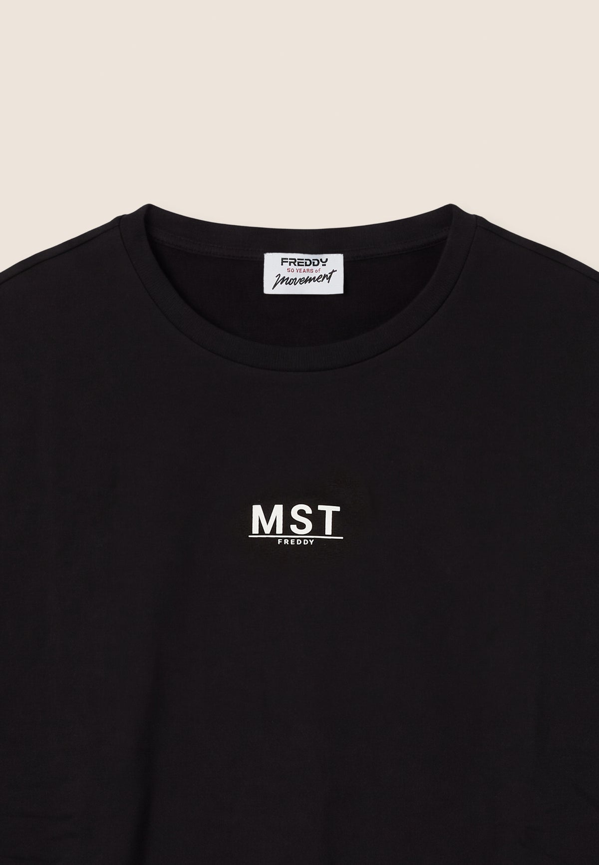 Basic oversized cropped crew-neck sweatshirt - Black