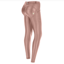 WR.UP Push-Up Regular Waist Skinny Vegan Leather Pant - Raw Umber Brown