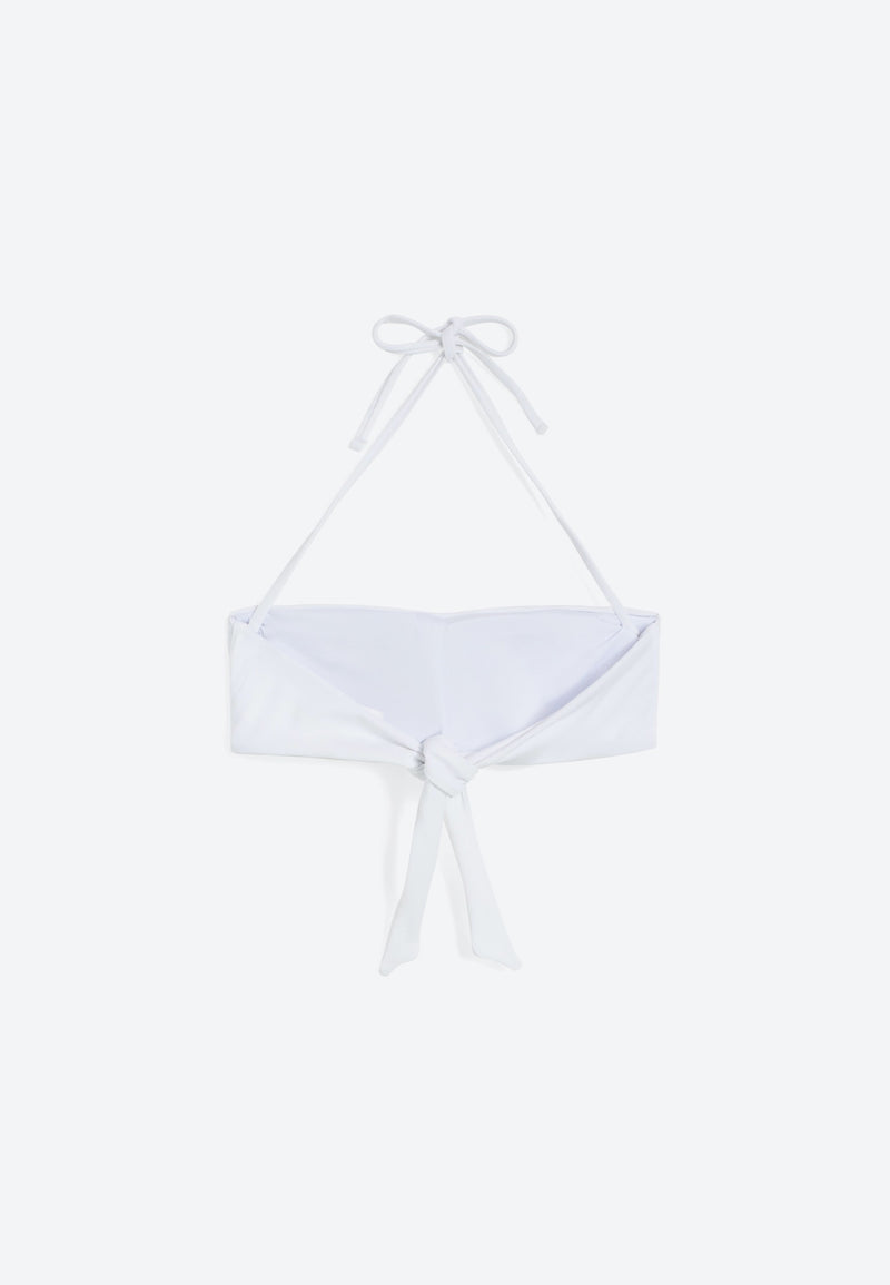 Bandeau-Bikinioberteil mit Freddy Logo - WHITE