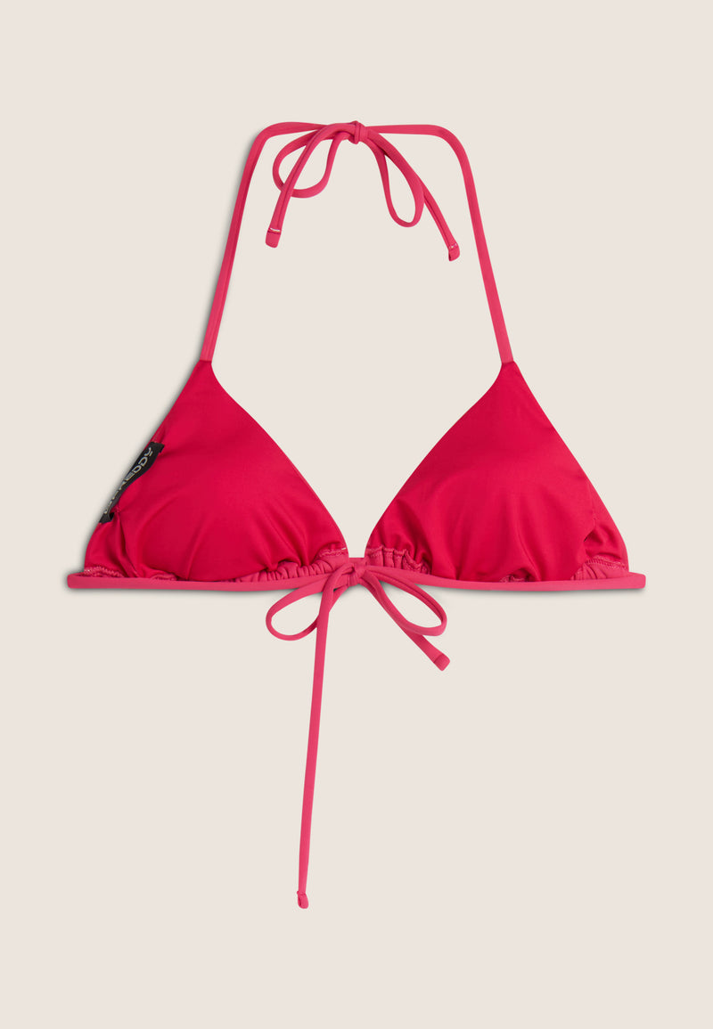 Triangel-Bikinioberteil mit Strassverzierung - FUCHSIA