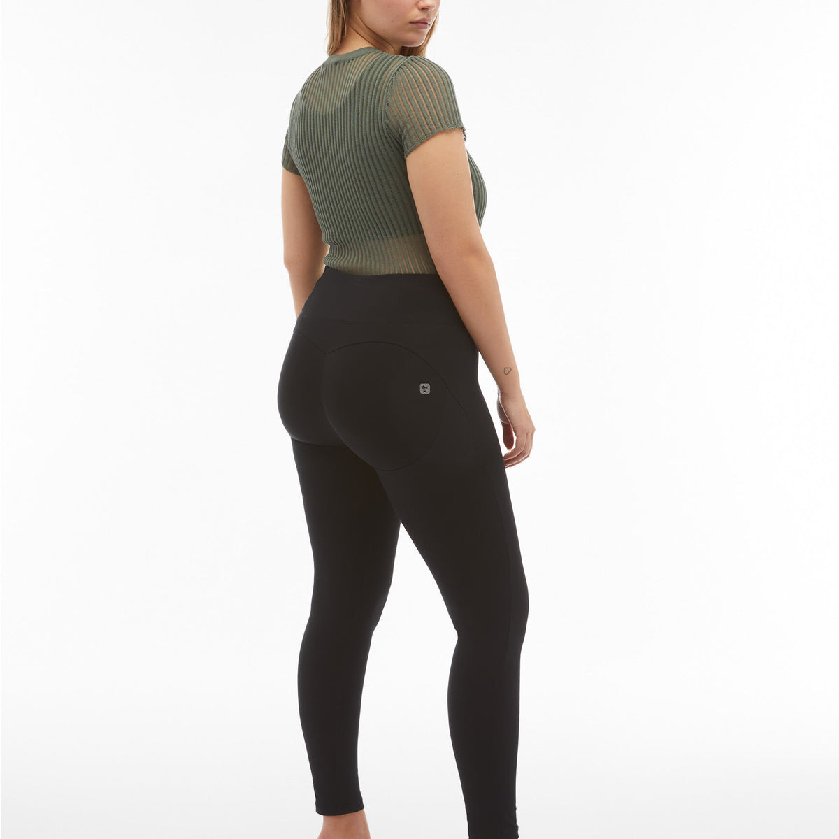 Freddy WR.UP® Core Dame Push-Up Bukser - 7/8 Høj Talje Super Skinny - Sort – Freddywear