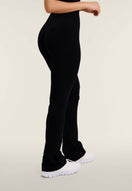 Seamless Push-Up High Waist Flare Leggings - Black - Made in Italy