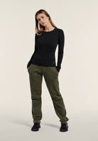 Ribbed long sleeve t-shirt with 50 Years of Movement patch - Black