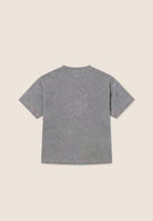 Comfort t-shirt in melange jersey with neon details - Mélange Gray