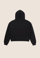 Oversize cropped hoodie with a faded effect - Black