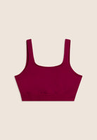 Seamless sporty top with ribbed band under the bust - Raspberry Radiance