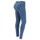 WR.UP Push-Up Regular Waist Skinny Tencel - Denim Light Blue - Yellow Seam