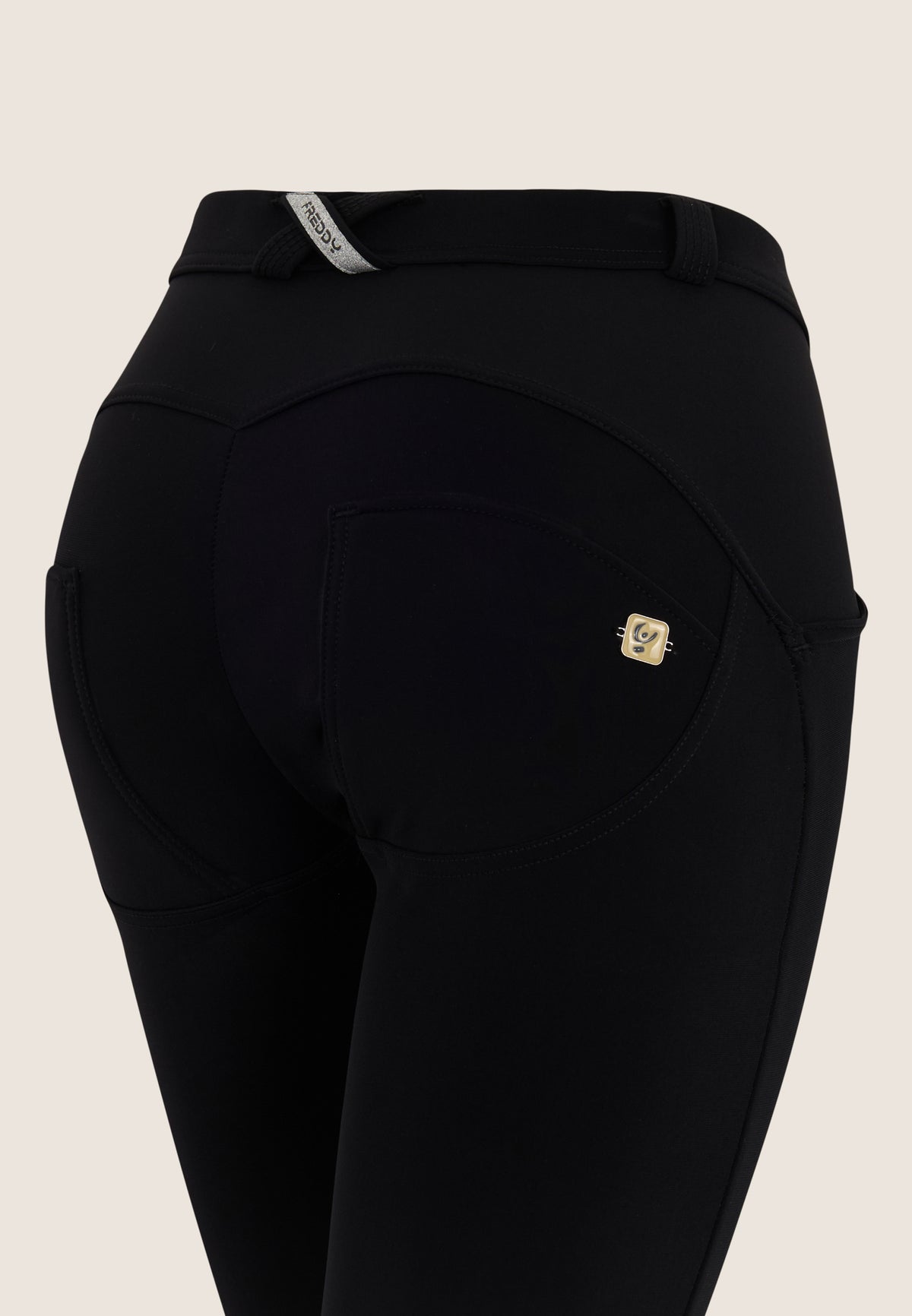 WR.UP Push-Up Regular Waist Skinny Brushed Jersey Pant - Black