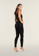WR.UP Push-Up High Waist Skinny Vegan Leather Pant With Wet Effect - Black