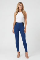 WR.UP Push-Up High Waist Skinny Pant With Elastic Waist Band Inlay - Navy Peony Blue