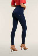 WR.UP Push-Up Super High Waist Skinny Denim Jeans - Denim Dark Blue - Blue Seam