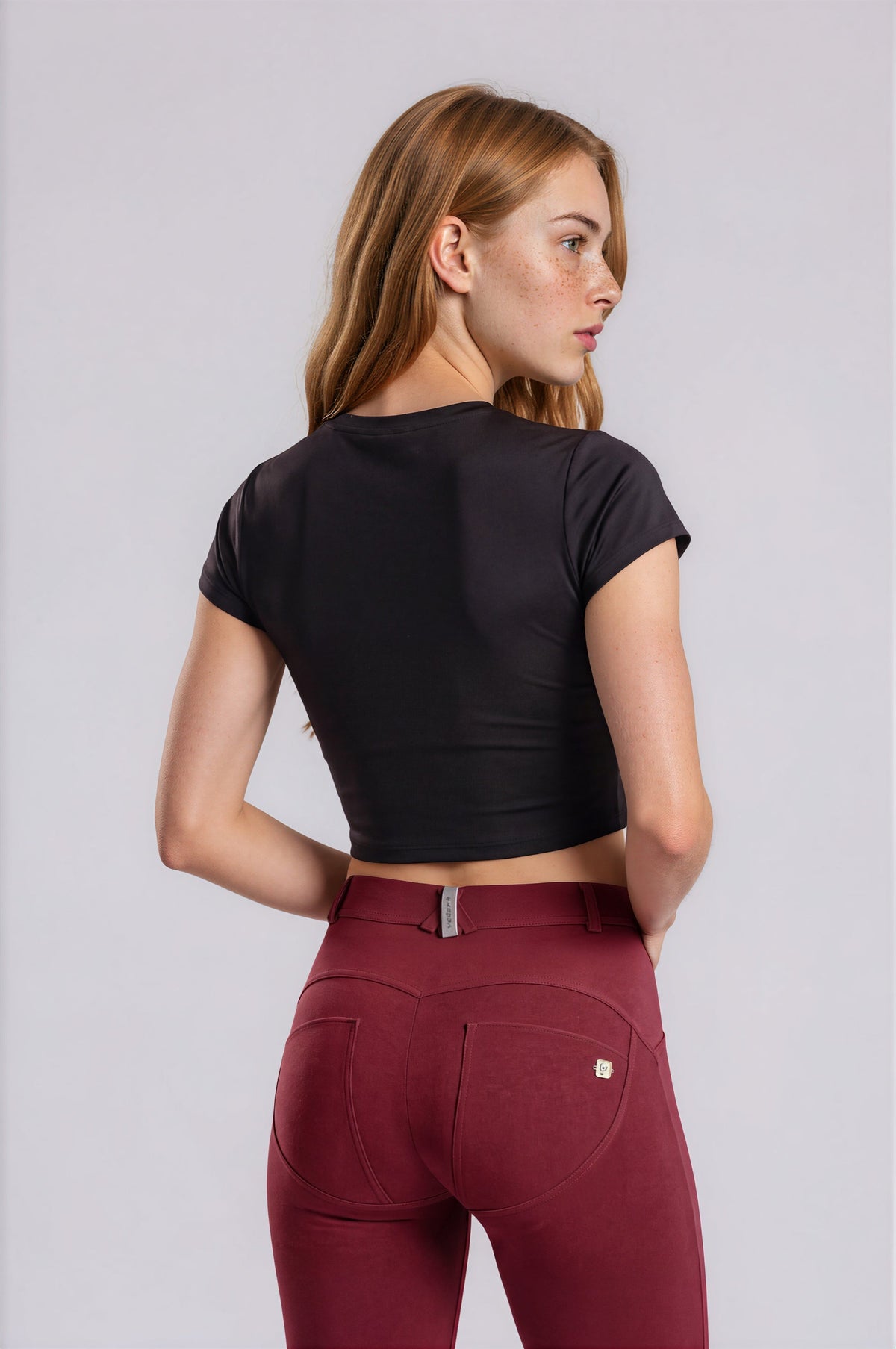 WR.UP Push-Up Regular Waist Skinny Pants - Cabernet Red