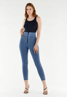 WR.UP Curvy Push-Up High Waist Skinny 7/8 Denim Jeans - Denim Light Blue - Blue Seam