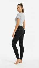 N.O.W. Comfort Mid Waist Skinny Pants - Black