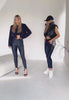 N.O.W. Yoga High Waist Skinny Vegan Leather Pant With Crossed Waist Band - Black video