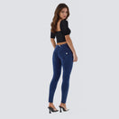 WR.UP Push-Up Regular Waist Skinny Denim Jeans - Denim Dark Blue - Blue Seam